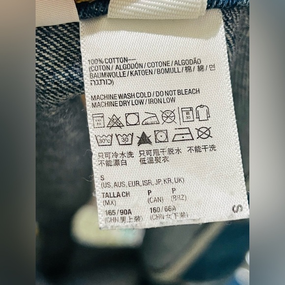 American Apparel Button Front A-Line Mini Skirt Dark Wash Denim size small - Picture 7 of 10